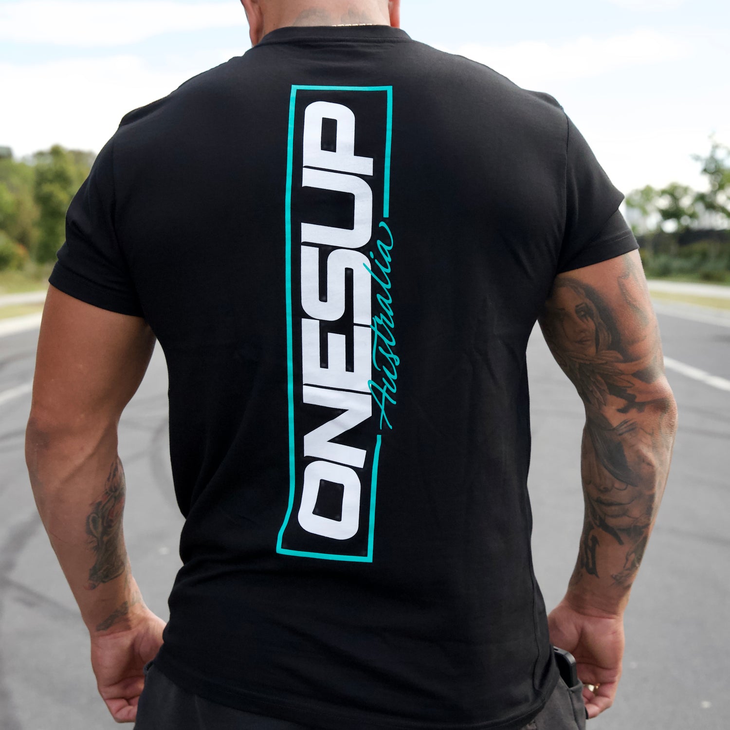 OnesUp Aus Tee (Aqua)