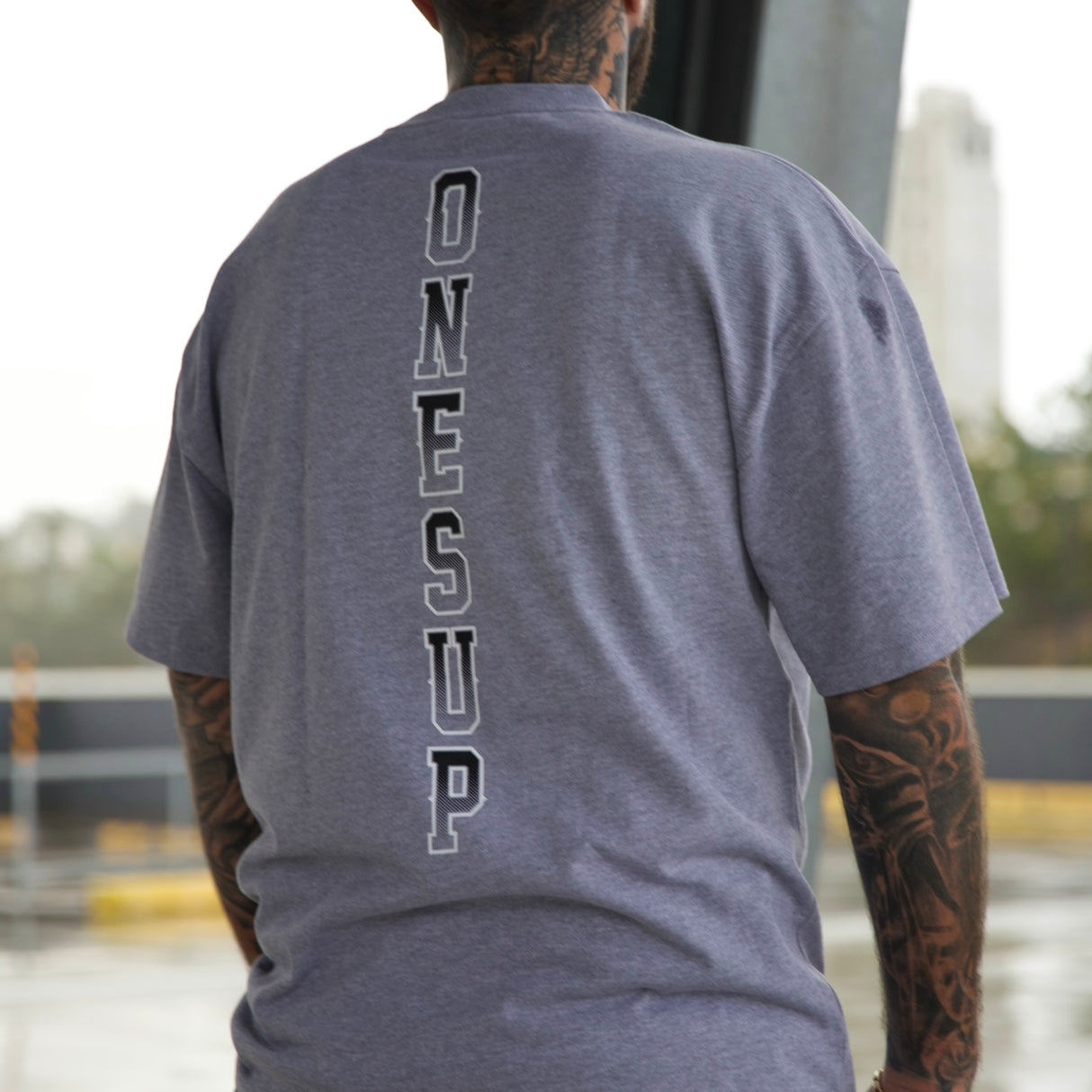 OnesUp Oversized Tee (Grey & Black)