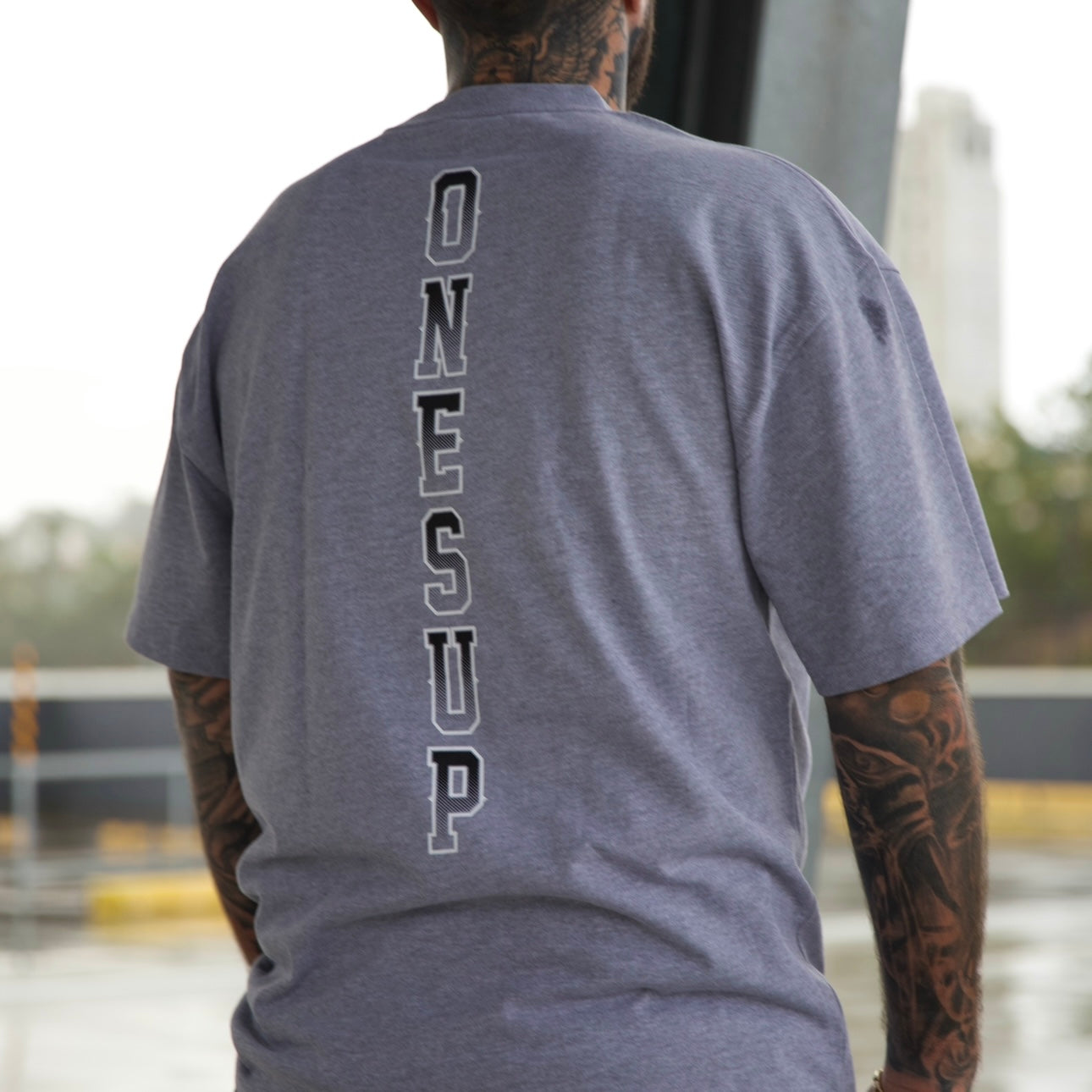 OnesUp Oversized Tee (Grey & Black)