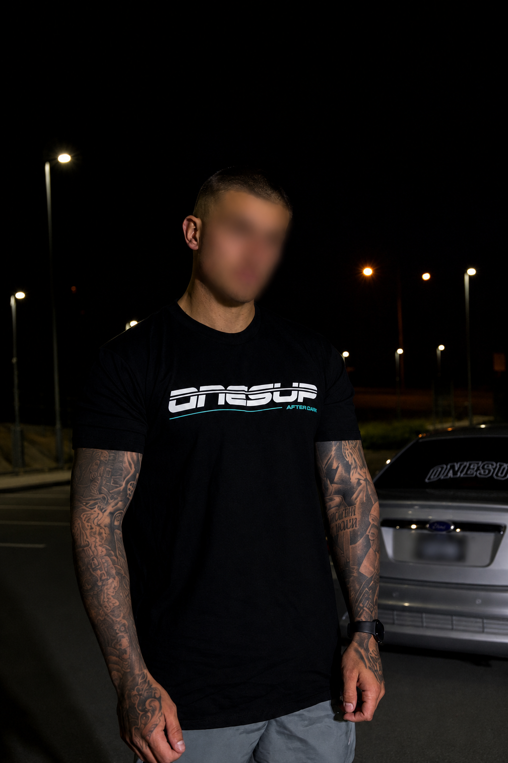 OnesUp Signature Tee (Black & Aqua)
